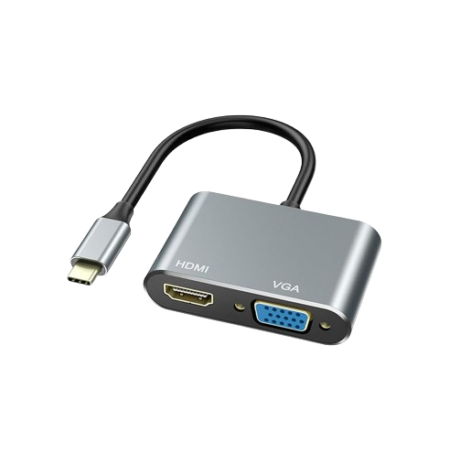 DM USB-C to HDMI/VGA Adapter