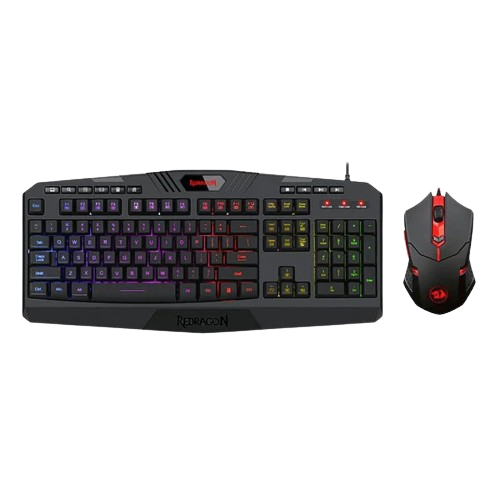 Redragon 2 in 1 Gaming Combo (RGB Keyboard + Red/Black Mouse)
